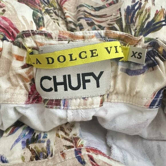 Chufy printed high waisted belted shorts - Picture 4 of 6